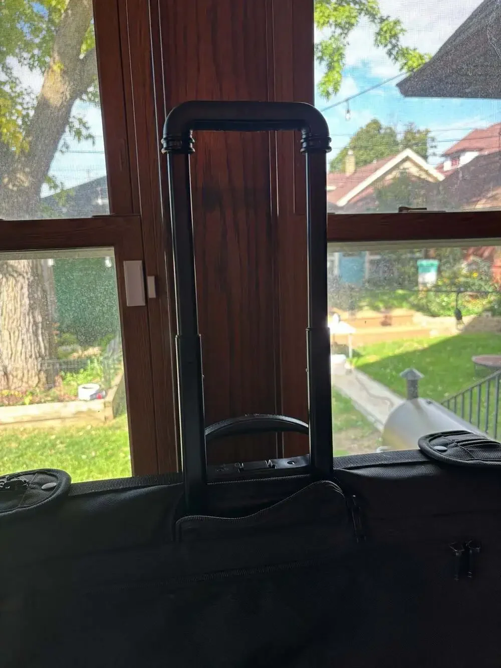 Tumi Alpha Black Wheeled Rolling Garment Bag Extended Trip Suitcase